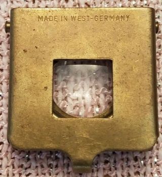 Old Vintage Spring - Load Jewelers Loupe Magnifying Glass West Germany Pocket Loop