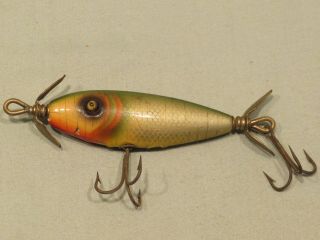 Vintage Barracuda Florida Shiner Wood Fishing Lure,  Glass Eyes 2
