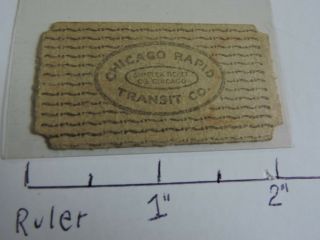 Rare 1920 Chicago Rapid Transit CTA Illinois Subway Trolley Ticket 2