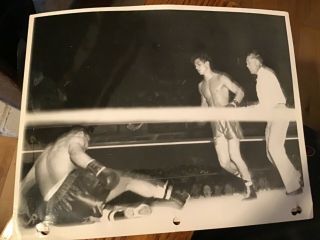 Vintage Boxing Photos Art Aragon Vs Enrique Bolanos Olympic Auditorium 1950