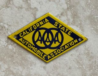 California State Automobile Association Aaa License Plate Badge