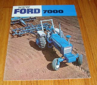 1972 Ford 7000 Tractor Sales Brochure Row - Crop All - Purpose