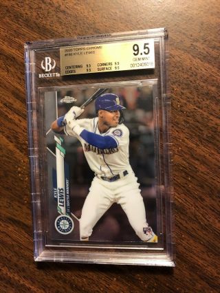 Kyle Lewis 2020 Topps Chrome Rookie 186 Rc Bgs 9.  5