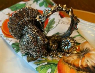 Reed & Barton Turkey Silverplate Figural 1824 Napkin Ring Thanksgiving Fall