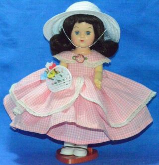 Vintage 8 " Virga Walker Doll In Vintage Summer Dress
