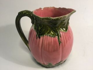 Antique English Majolica Art Pottery Pitcher By Wardle C.  Late 1800s
