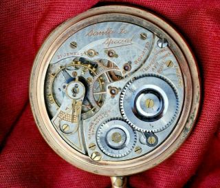 Antique 1919 Illinois 21 Jewel Rr Watch 16s Pocket Watch.  Montgomery Dial