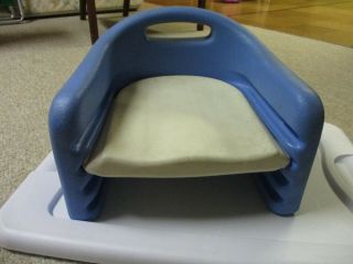 The Graduate Adjustable Booster Chair Seat Blue White Vintage