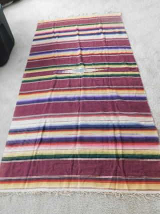Vintage Navajo Indian Blanket Purchased In Mexico In The 1950 