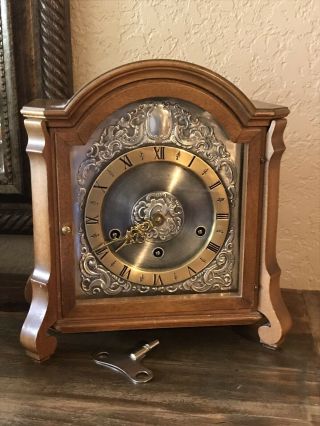 Antique German Junghans Westminster Chime Mantel Shelf 8 - Day Clock Running
