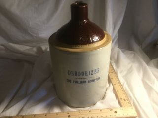 The Pullman Company Deodorizer Stoneware Jug