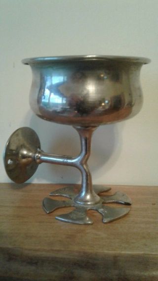 Antique Metal (silver - Tone) Bathroom Cup & Toothbrush Holder