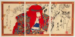 Kunichika Toyohara,  Kabuki Actor,  Japanese Woodblock Print,  Ukiyo - E