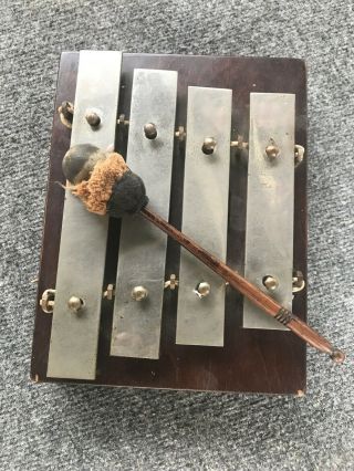Antique Xylophone J.  C.  Deagan 4 Note Chime 900 Striker Pat.  1888