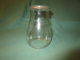 Vintage Clear Lantern Globe By Simmons Hardware Co.  Embossed Liberty Tubular