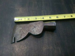 Vintage Plumb Carpentry Axe Hatchet Hammer Head 15.  8 Oz Nail Puller Octagon