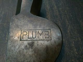 Vintage PLUMB Carpentry Axe Hatchet Hammer Head 15.  8 Oz Nail Puller Octagon 2