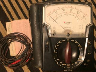 Triplett Model 630 - Pl,  Type 4 - Ohm Meter Vintage W/original Leather Case