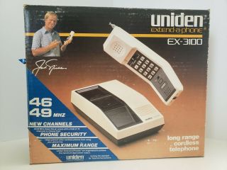 Vintage 1983 Uniden Ex - 3100 Long Range Cordless Telephone Box
