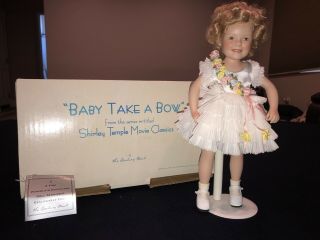 The Danbury Vintage Shirley Temple Doll Baby Take A Bow White Dress