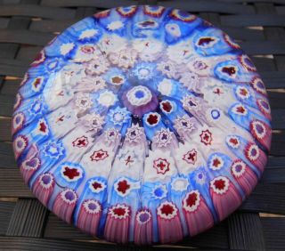 Antique Old English Walsh Walsh Arculus Concentric Millefiori Paperweight