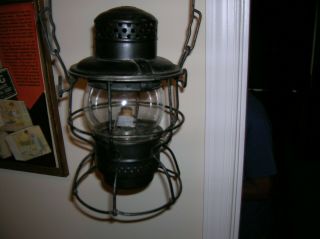 Vintage Adlake Kero Penn Central Railroad Lantern Pc Clear Glass Globe Wick 300