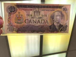 1971 CANADA $10 Ten Dollars vintage banknote,  J.  Macdonald,  Lawson - Bouey,  XF EF 3