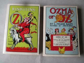 2 Vintage " Oz " Books - Ozma Of Oz,  Rinkitink In Oz