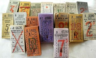 Bus tickets: 1000,  punch type tickets mostly in packs of 50 or 100 2