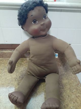 Vintage My Buddy Black Doll W Small Afro African American 21 "