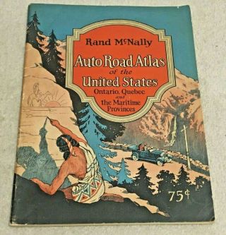Vintage 1928 Rand Mcnally Auto Road Atlas Of The United States Maps,  Roads