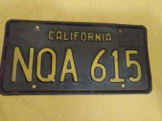 Vintage California D.  M.  V Issue 1963 License Plate