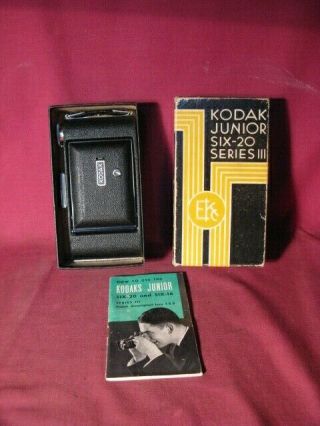 Vintage Kodak Kodex No.  1 Folding Camera W/ Box & Directions