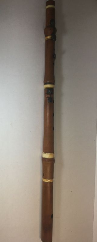 Antique Hermann Wrede London 1 Key Flute 1814 - 29 Boxwood Maple