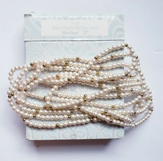 Vtg Avon 1989 Pearlustre 72 " Necklace Faux Pearl Fashion Jewelry