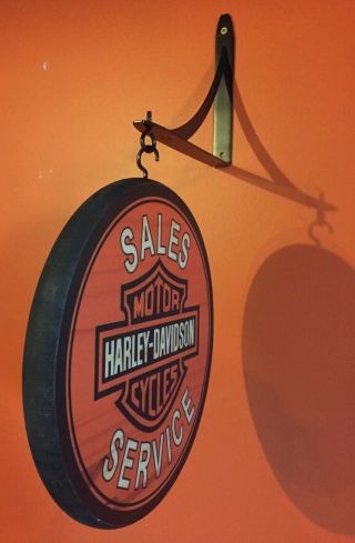 Harley Davidson Sales Service 12 " (inch) Double Sided Pub Sign