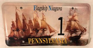 Flagship Niagara 1 License Plate Low Number Digit First Best Unique Single Ship