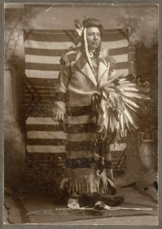 Native American Indian Feather Headdress Star Moccasins Blanket Antique Photo