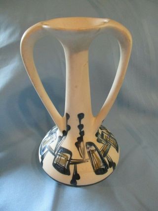 Harsa Israel Vintage Pottery Hand Painted Sign Vase Decanter Mid Century Modern