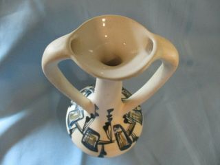 Harsa Israel Vintage Pottery Hand Painted Sign Vase Decanter Mid Century Modern 2