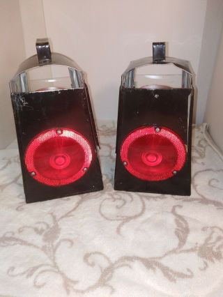 Antique Amish Buggy Carriage Lantern With Coleman Lamp Batteries.