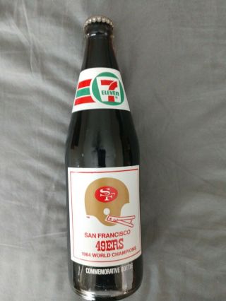 Vintage 1984 San Francisco 49ers Bowl Xix Coca Cola Full Bottle