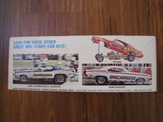 Vintage 1960 ' s MPC Model USA - 1 Bruce Larson Funny Car Box and Instructions Only 3