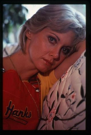 Olivia Newton John Sultry Vintage Portrait Red Top Short Hair 35mm Transparency