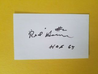 Vintage Autograph - Reginald " Red " Horner (toronto Maple Leafs 1928 - 40,  Hhof)