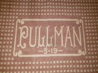 Early 1920s Pullman Railroad Train Wool Blanket Special Car Use