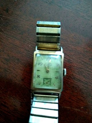 Vintage 1947 Elgin Deluxe 624 17j Mens 10k Gold Filled Watch
