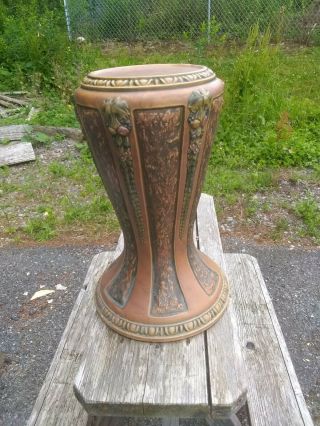 Antique Roseville Pottery Florentine Pedestal For Jardiniere
