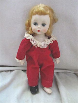 Vintage Madame Alexander Red Boy Doll 7 - 1/2 " Marked Alex