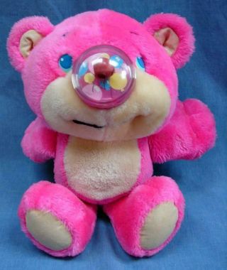 Vintage 1987 Playskool Neon Pink Nosy Bear Funsy Balloon In Nose